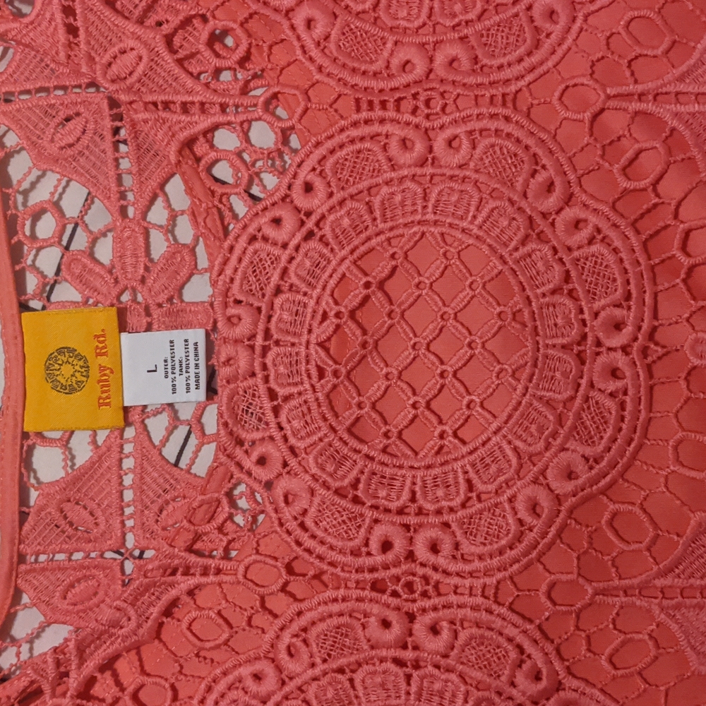 Ruby Rd Lace Top L - Picture 3 of 3